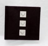 Pearl Hearts of Love Black Suede - 100 Slip-in Photo Album